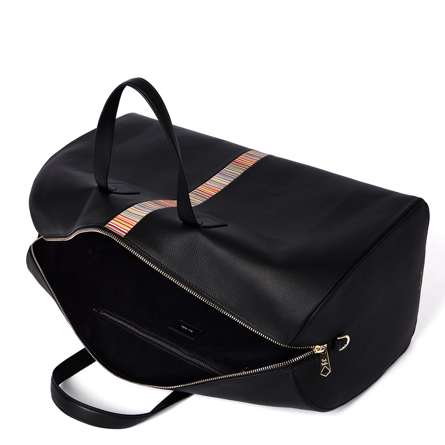 Paul Smith Leather Signature Stripe Holdall Black - The Sporting Lodge