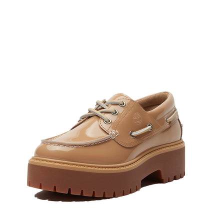 Timberland Womens Stone Street Platform Boat Shoe Beige - The Sporting Lodge