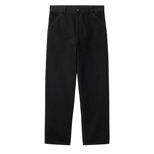 Carhartt WIP Single Knee Pant Black Aged Canvas - The Sporting Lodge