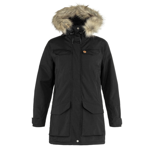 Fjallraven Womens Nuuk Parka Black - The Sporting Lodge