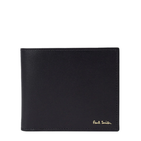 Paul Smith Leather Signature Stripe Interior Billfold Wallet Black - The Sporting Lodge