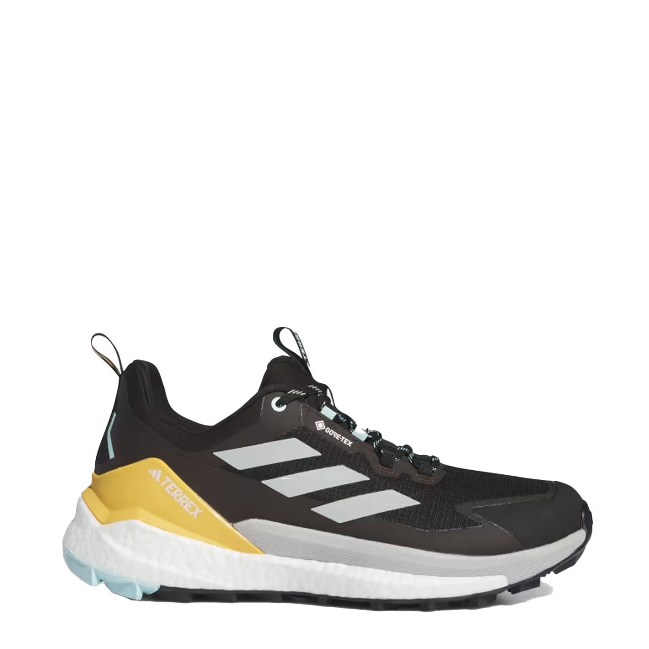 Adidas Terrex Free Hiker 2.0 Low Gore-Tex Hiking Shoes Core Black / Wonder Silver / Semi Flash Aqua The Sporting Lodge Adidas Terrex Free Hiker 2.0 Low Gore-Tex Hiking Shoes Core Black / Wonder Silver / Semi Flash Aqua The Sporting Lodge
