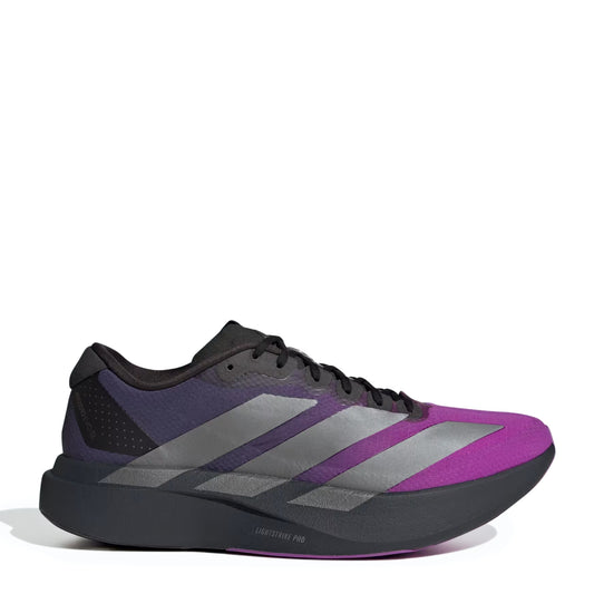 Adidas Adizero Evo SL Woven Trainer Carbon / Iron Metallic / Shock Purple