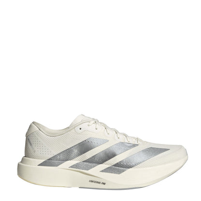 Adidas Adizero Evo SL Woven Trainer Core White / Core White / Halo Silver - The Sporting Lodge