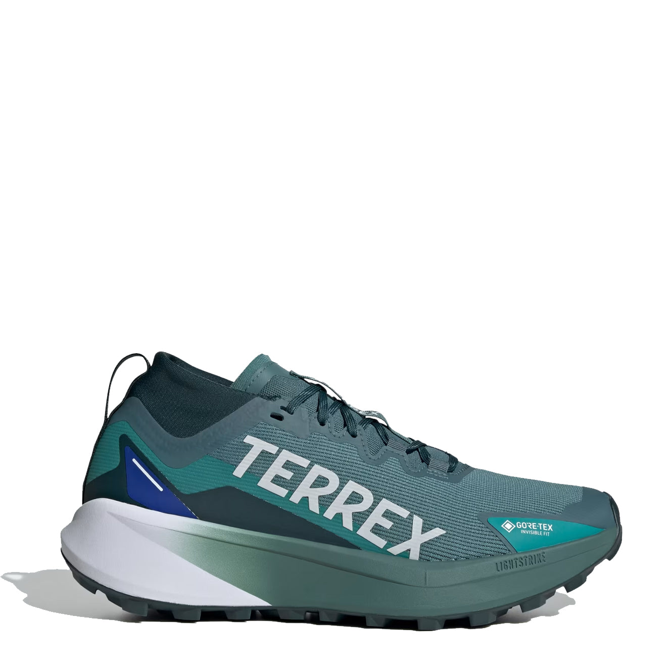 Adidas Terrex Agravic GTX Trail Running Shoes Preloved Teal Cloud White  Semi Lucid Blue