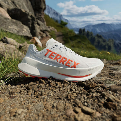 Adidas Terrex Agravic Speed Ultra Trail Running Shoes Ultra Cloud White / Impact Orange / Dash Grey