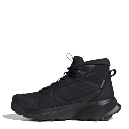 Adidas Terrex Winter Leather Mid Cut Boots Core Black / Core Black / Grey Four - The Sporting Lodge