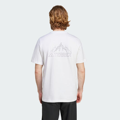 Adidas Terrex Mountain Graphic T-Shirt White - The Sporting Lodge