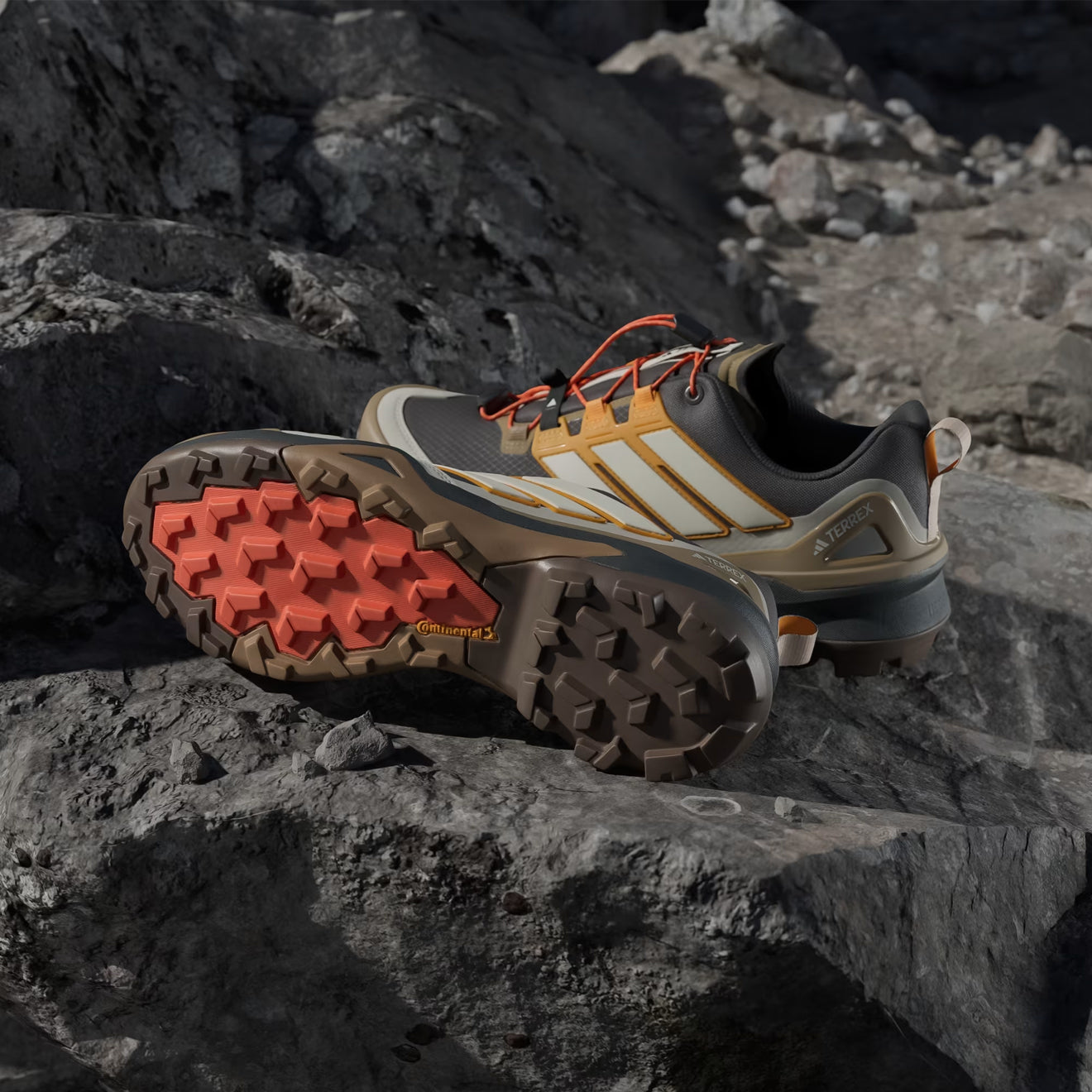Adidas Terrex Skychaser GoreTeX Hiking Shoe Carbon / Off White / Pure Tangerine - The Sporting Lodge