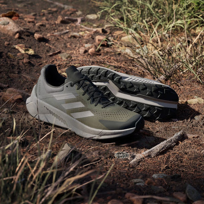 Adidas Terrex Soulstride Flow Trail Running Shoe Olive Strata / Wonder Beige / Charcoal - The Sporting Lodge