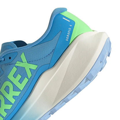 Adidas Terrex Womens Agravic 4 Trainers Blue Burst / Off White / Lime Burst - The Sporting Lodge