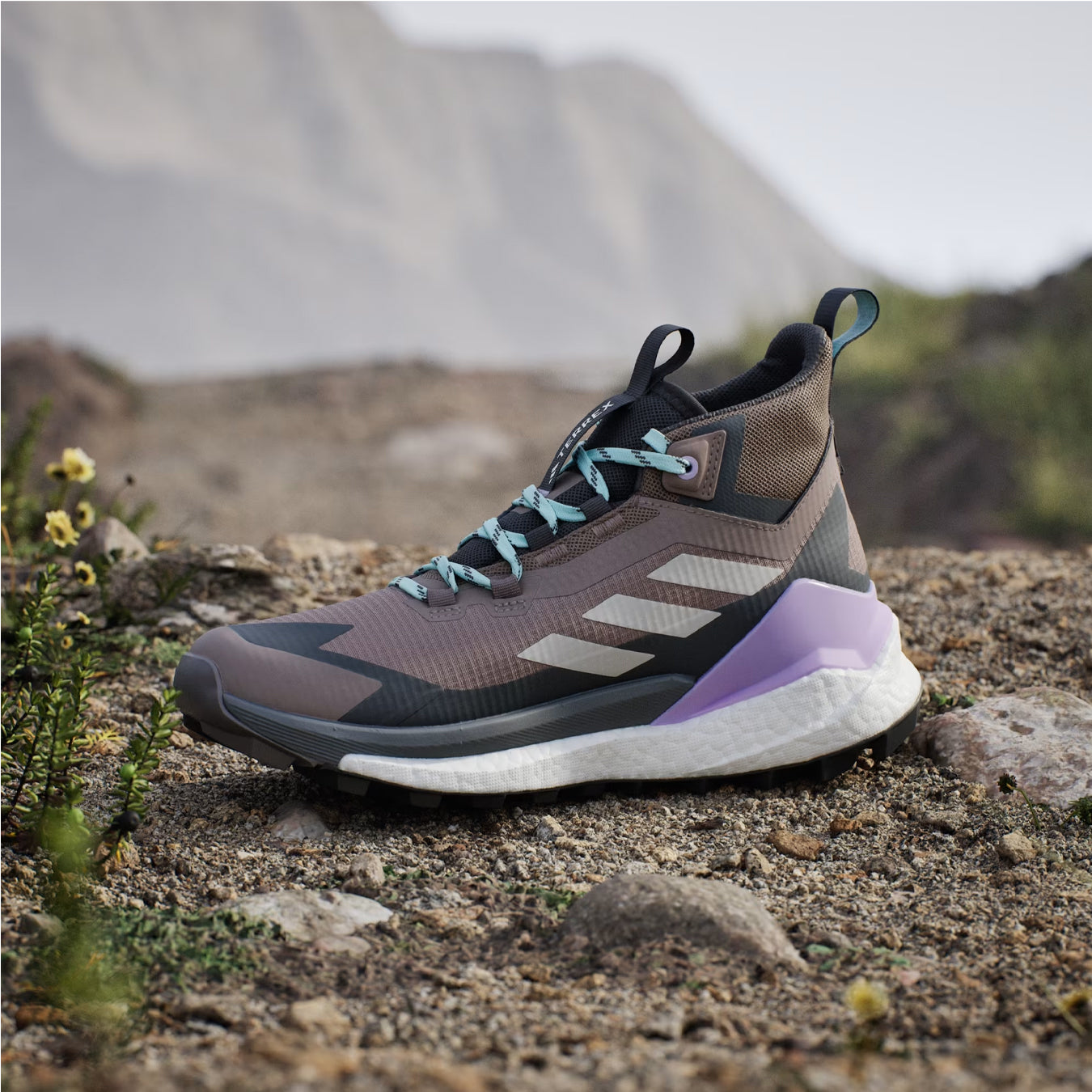 Adidas Terrex Womens Free Hiker 2.0 Gore-Tex Hiking Shoes Trace Brown / Beige / Carbon - The Sporting Lodge