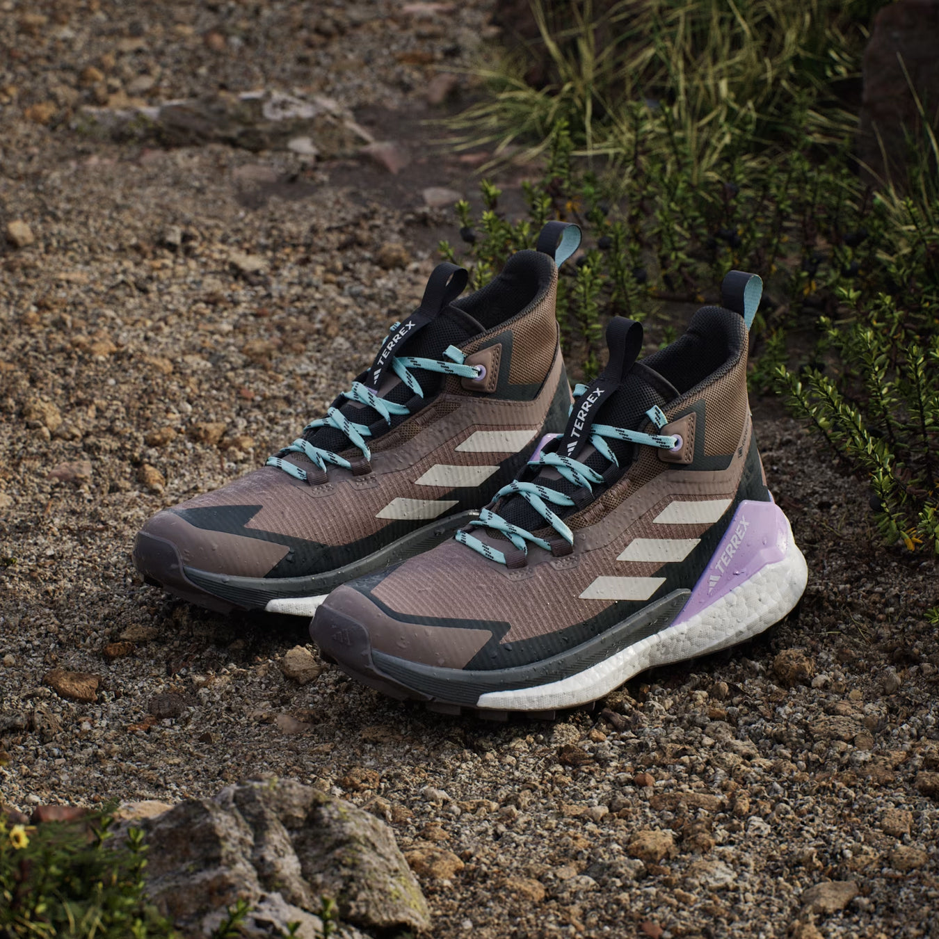 Adidas Terrex Womens Free Hiker 2.0 Gore-Tex Hiking Shoes Trace Brown / Beige / Carbon - The Sporting Lodge