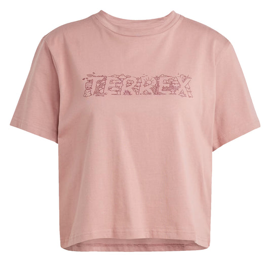 Adidas Terrex Womens Graphic T-Shirt Warm Clay - The Sporting Lodge