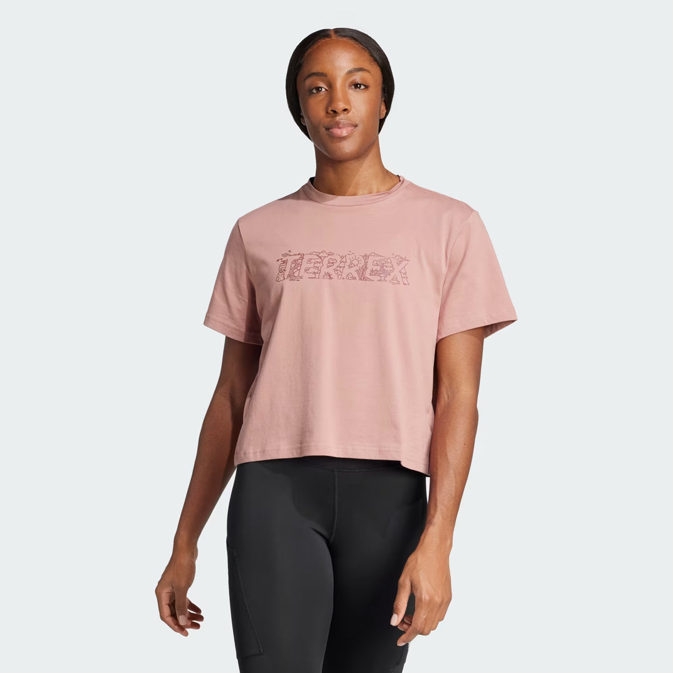 Adidas Terrex Womens Graphic T-Shirt Warm Clay - The Sporting Lodge