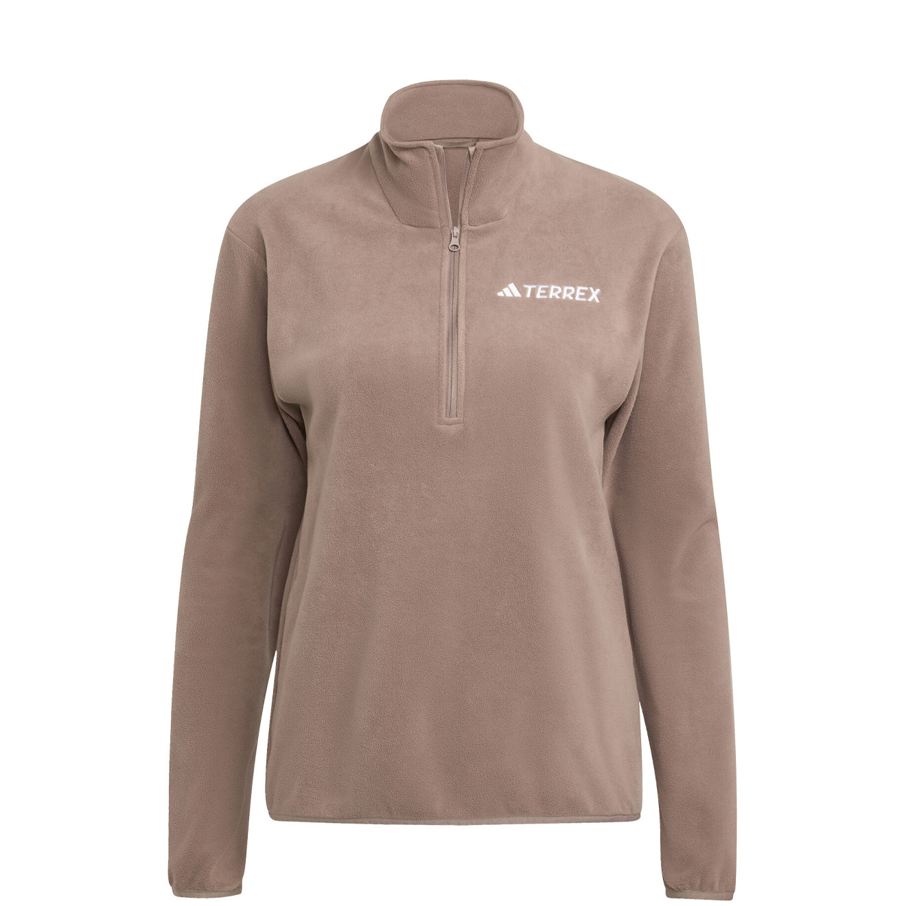 Adidas Terrex Womens MT Halfzip Fleece Trace Brown - The Sporting Lodge