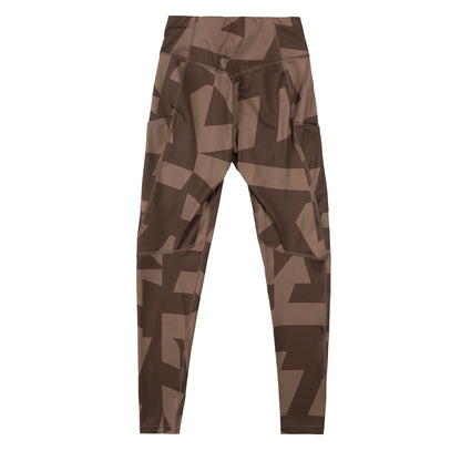 Adidas Terrex Womens MT Tights Aop Trace Brown / Earth Strata