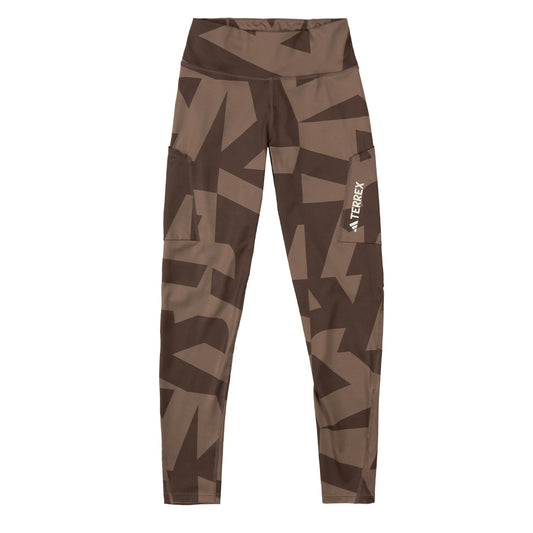 Adidas Terrex Womens MT Tights Aop Trace Brown / Earth Strata