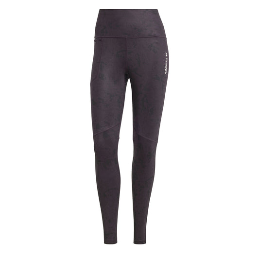 Adidas Terrex Womens Multi All Over Print Tights Aurora Black - The Sporting Lodge