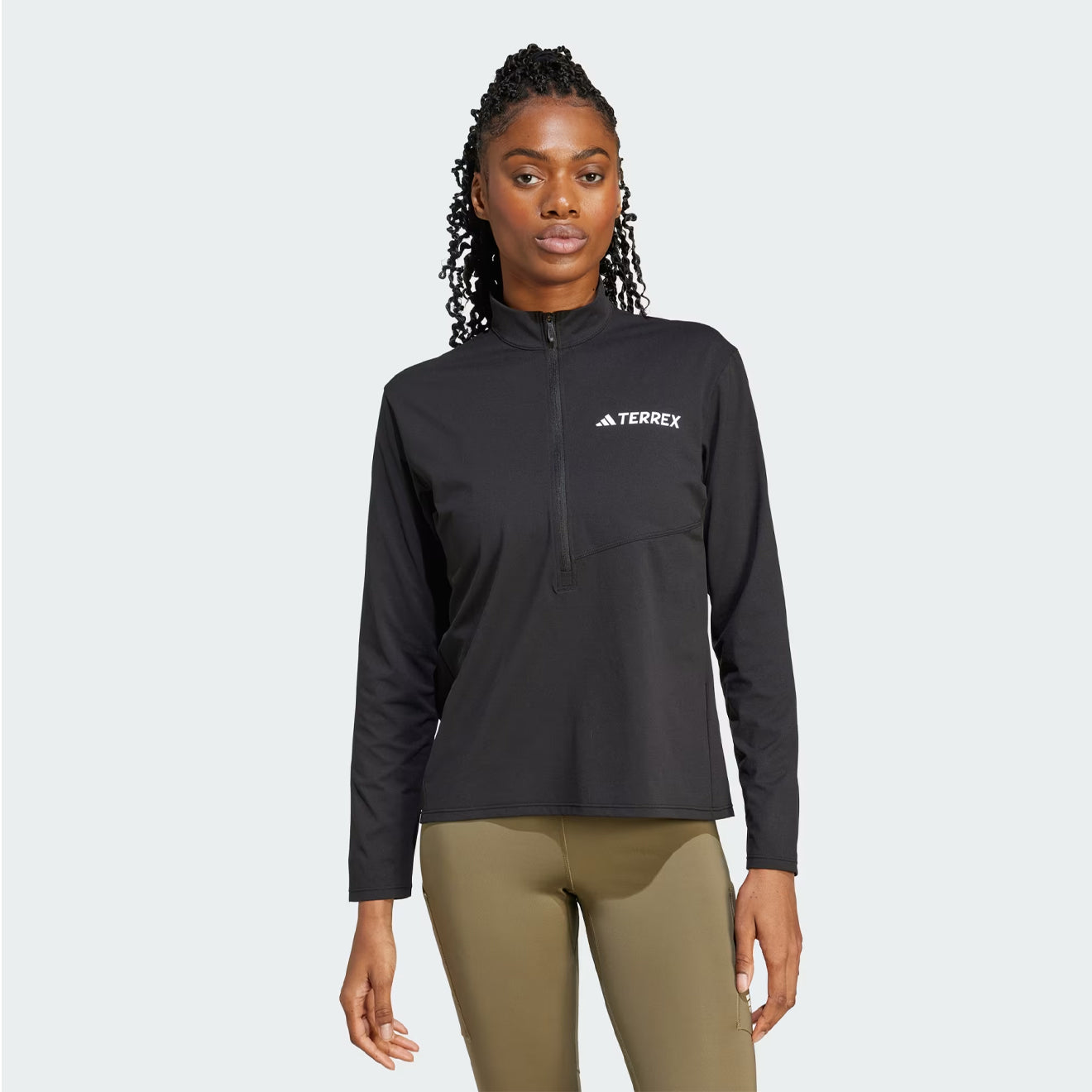 Adidas Terrex Womens Multi Climacool 1/2 Zip Long Sleeve Long-Sleeve Top Black
