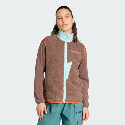 Adidas Terrex Womens XPL Fleece Vest Earth Strata