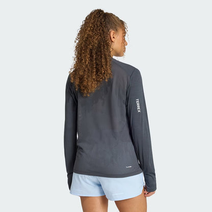 Adidas Terrex Womens Xperior L/S T-Shirt Carbon - The Sporting Lodge