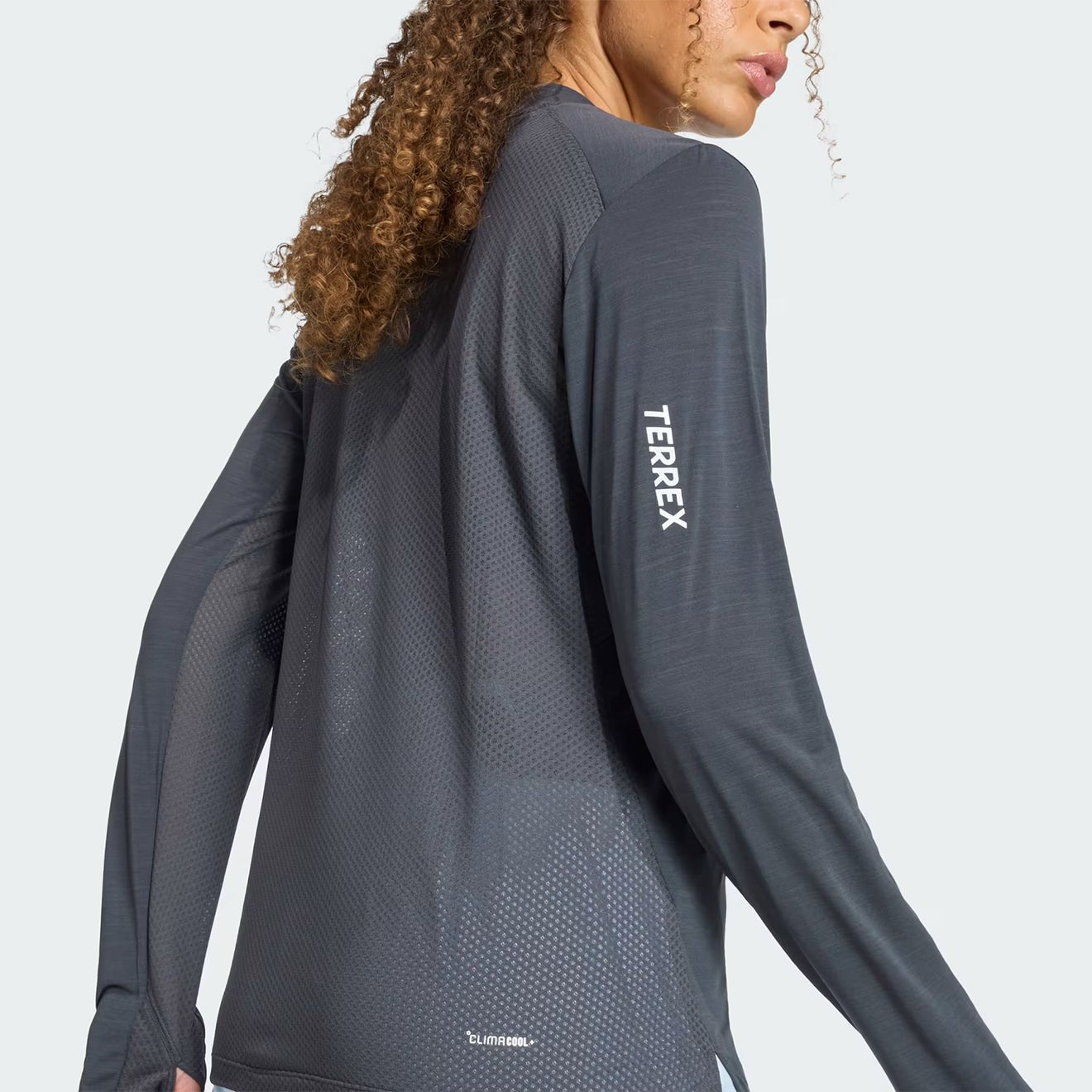 Adidas Terrex Womens Xperior L/S T-Shirt Carbon - The Sporting Lodge