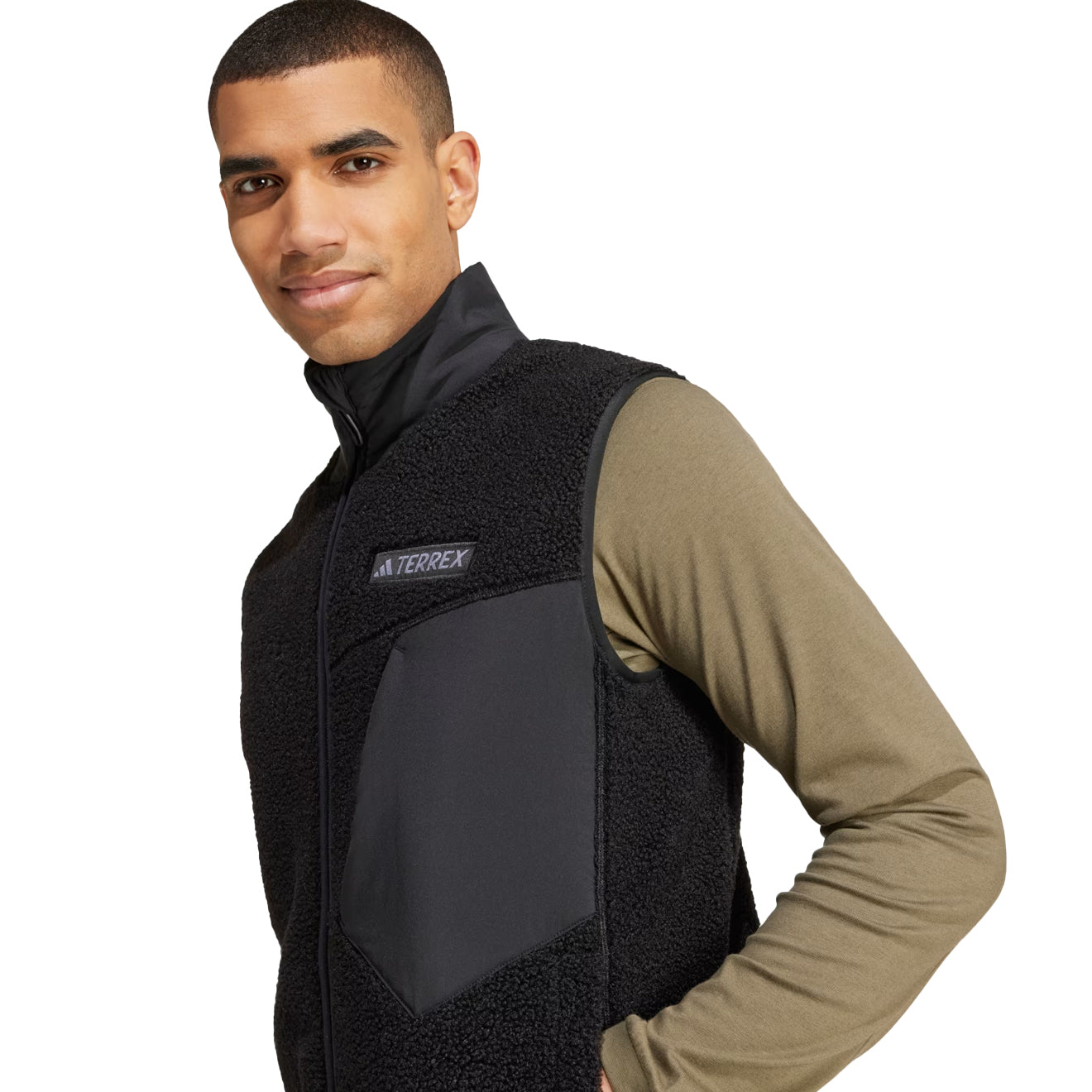 Adidas Terrex Xploric High Pile Fleece Vest Black - The Sporting Lodge
