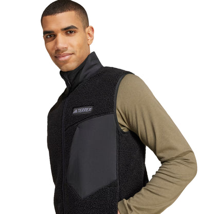 Adidas Terrex Xploric High Pile Fleece Vest Black - The Sporting Lodge