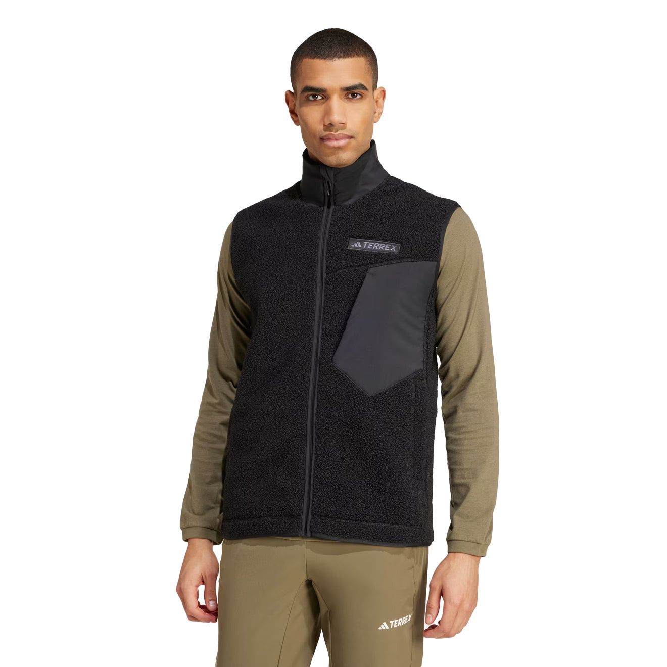 Adidas Terrex Xploric High Pile Fleece Vest Black - The Sporting Lodge