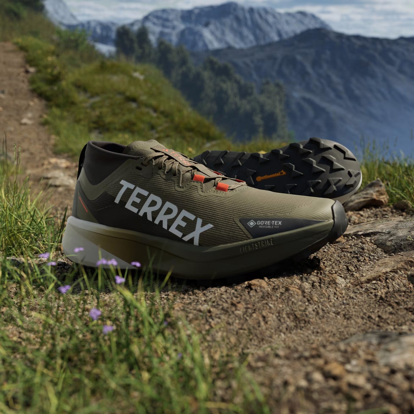 Adidas Terrex trail running shoes Agravic Black / Green - The Sporting Lodge