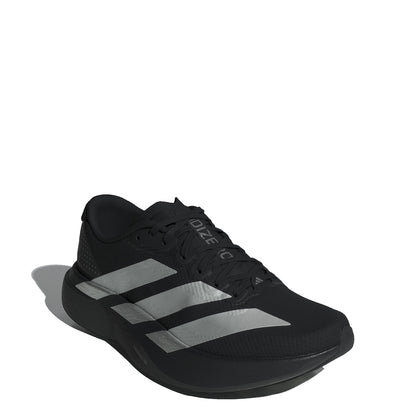 Adidas Womens Adizero Evo SL Woven Trainers Core Black / Silver Metallic / Carbon - The Sporting Lodge