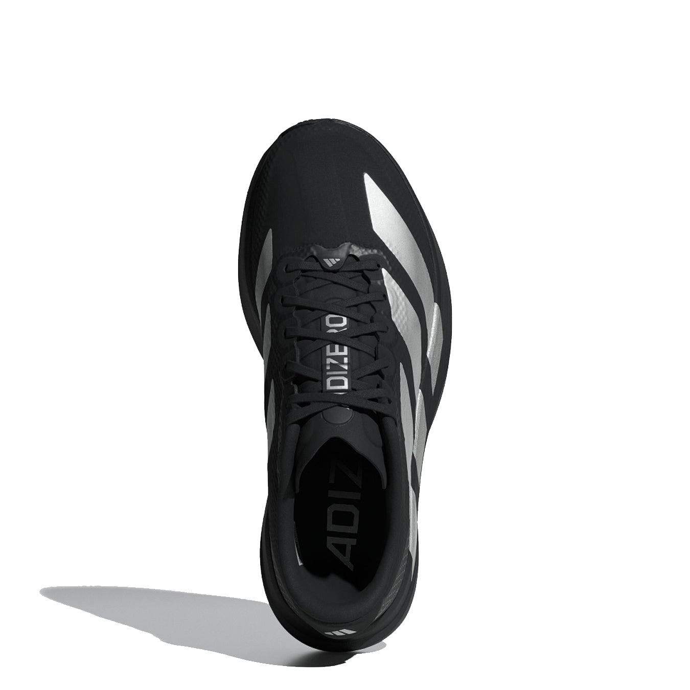Adidas Womens Adizero Evo SL Woven Trainers Core Black / Silver Metallic / Carbon - The Sporting Lodge