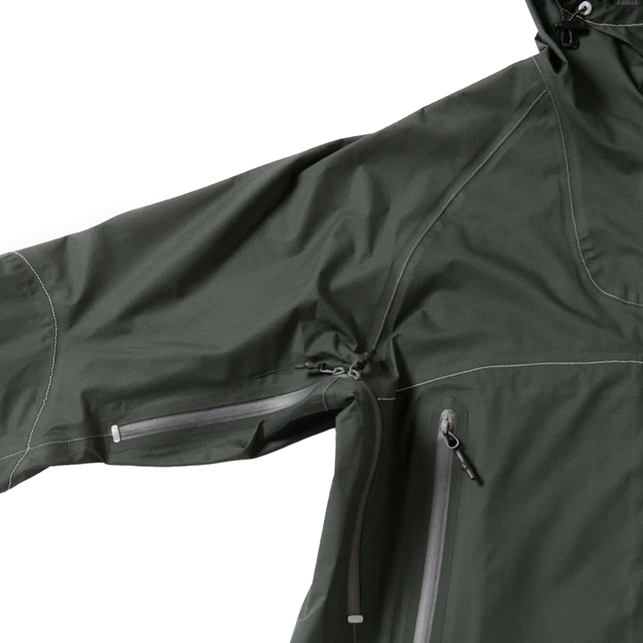 And Wander 3L UL Rain Jacket Green - The Sporting Lodge