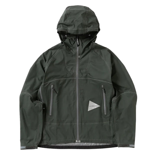 And Wander 3L UL Rain Jacket Green
