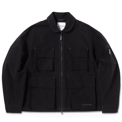 And Wander C/PE Twill Field Jacket Black - The Sporting Lodge