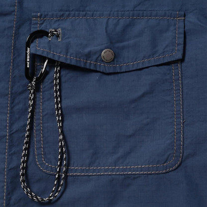 And Wander Cordura Cotton Rip Shirt Jacket Blue - The Sporting Lodge
