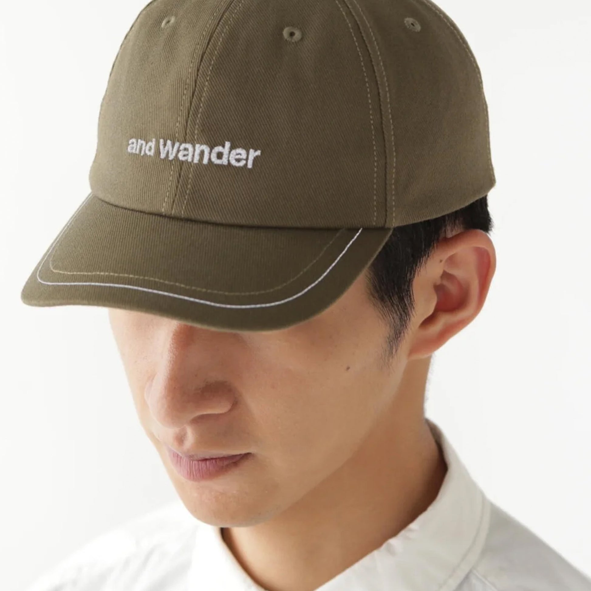 And Wander Cotton Twill Cap Khaki - The Sporting Lodge