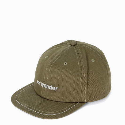 And Wander Cotton Twill Cap Khaki