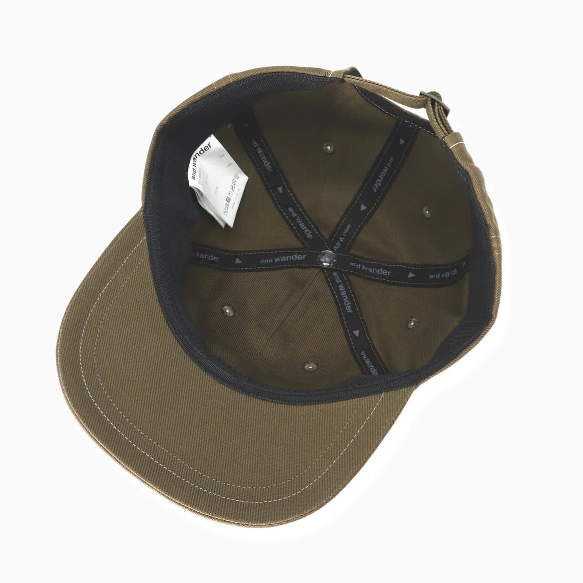 And Wander Cotton Twill Cap Khaki - The Sporting Lodge