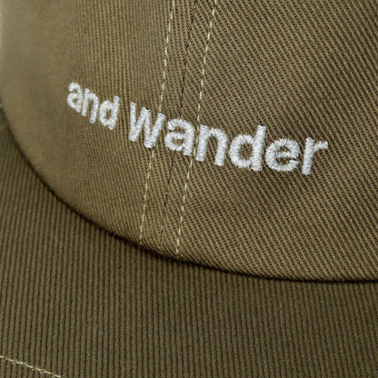 And Wander Cotton Twill Cap Khaki - The Sporting Lodge