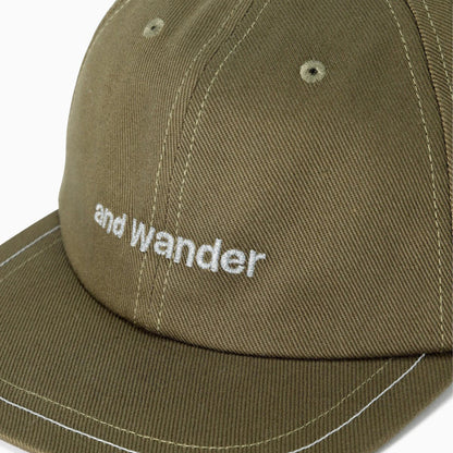 And Wander Cotton Twill Cap Khaki - The Sporting Lodge