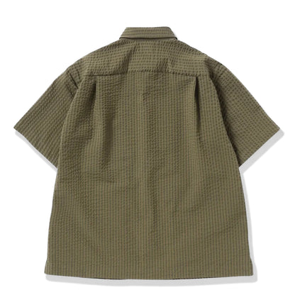 And Wander Dry Soft Seersucker S/S Shirt Beige