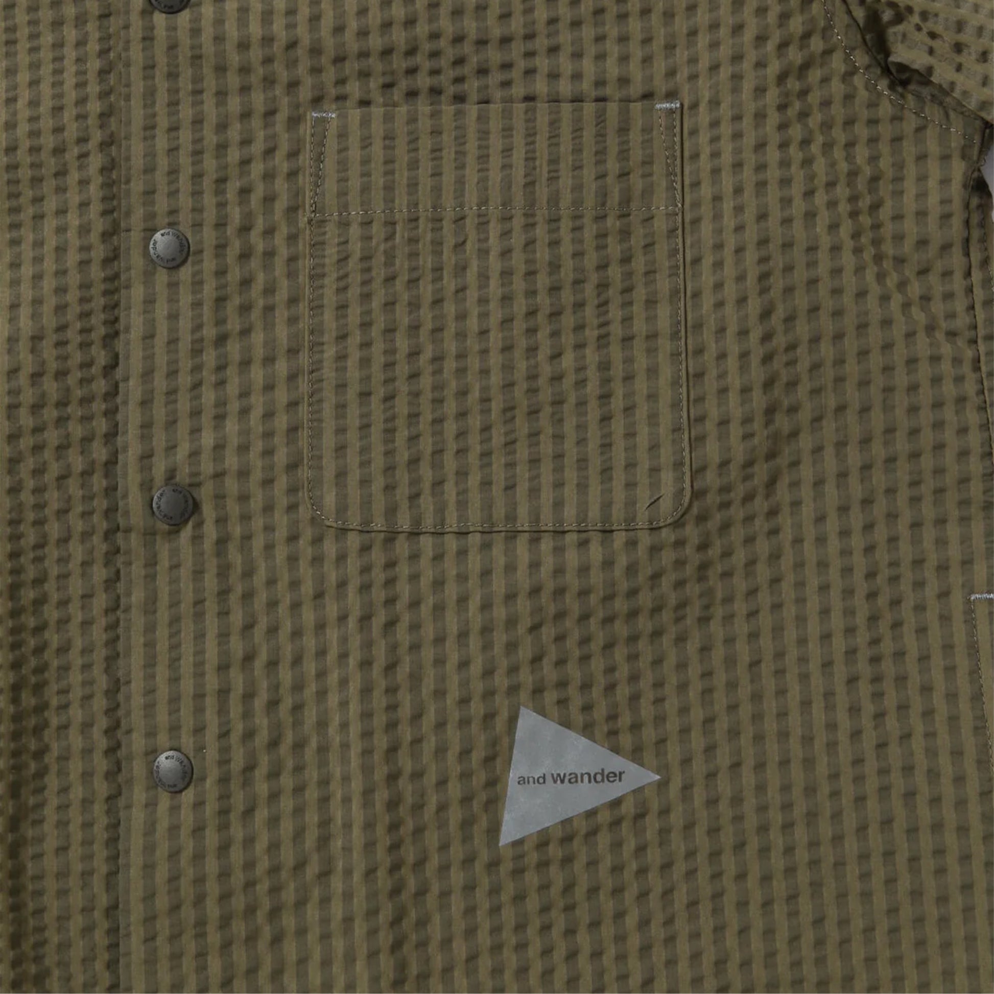 And Wander Dry Soft Seersucker S/S Shirt Beige - The Sporting Lodge