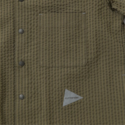 And Wander Dry Soft Seersucker S/S Shirt Beige - The Sporting Lodge