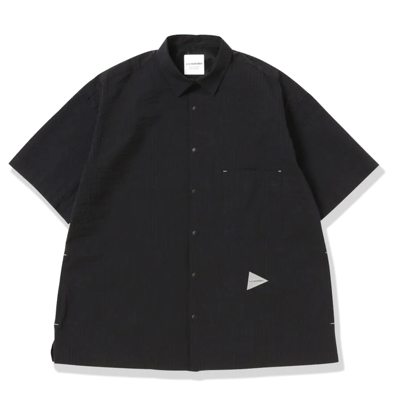 And Wander Dry Soft Seersucker S/S Shirt Navy