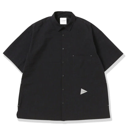 And Wander Dry Soft Seersucker S/S Shirt Navy