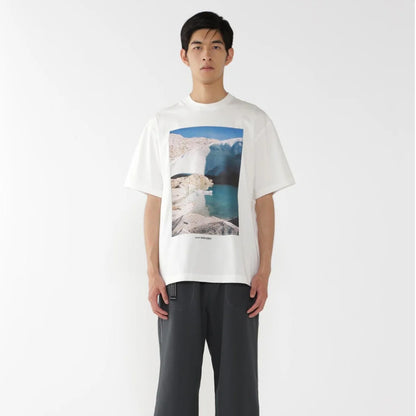 And Wander Gracier Printed T-Shirt White - The Sporting Lodge