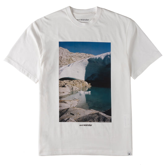 And Wander Gracier Printed T-Shirt White