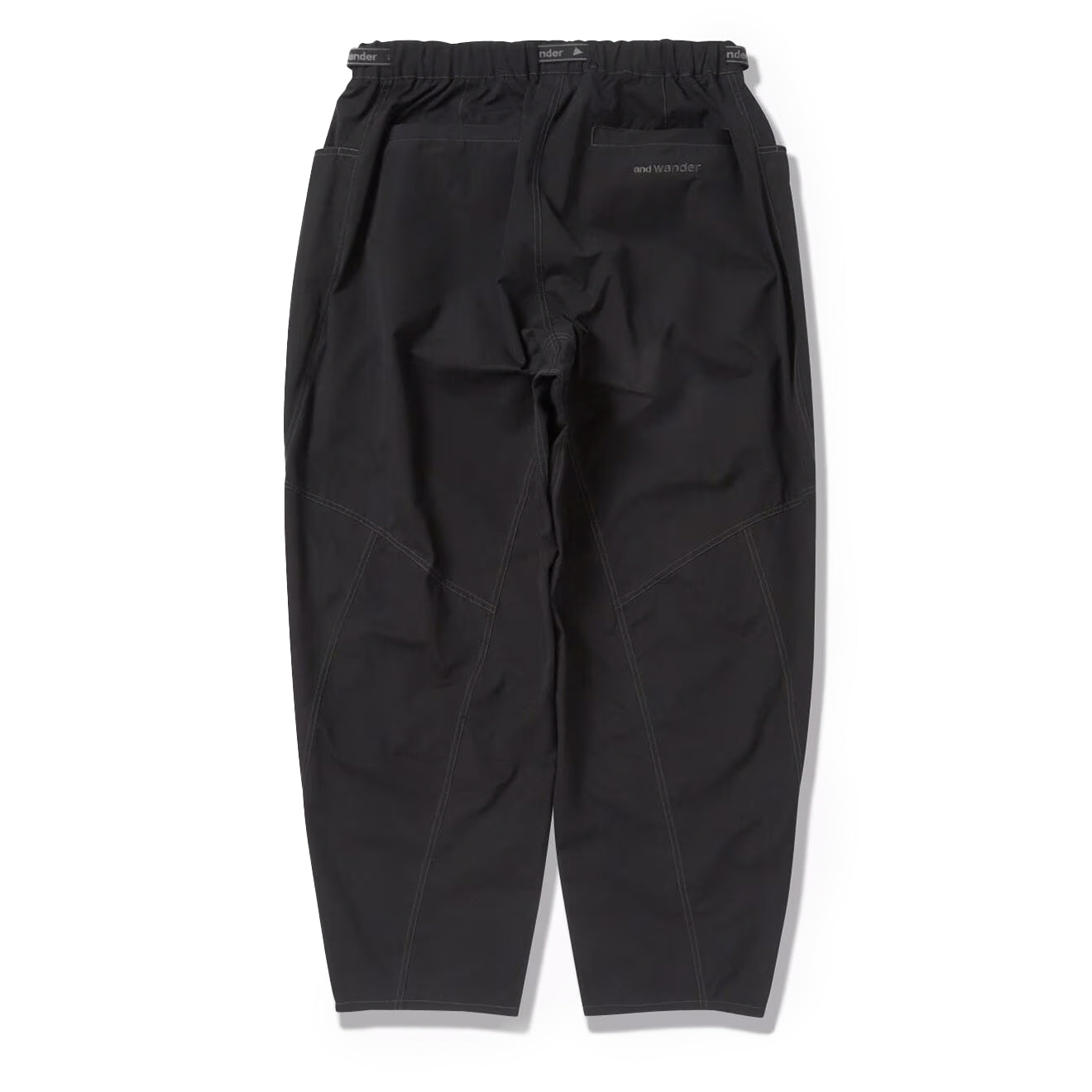 And Wander High Count Cloth Wide Pants Black - The Sporting Lodge